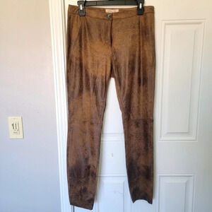 NWT Philosophy Faux Suede Camel Tan Tobacco Pants Size 6